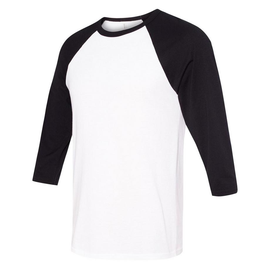 Bella + Canvas Canvas T-ShirtDe Baseball À Manches 3/4  