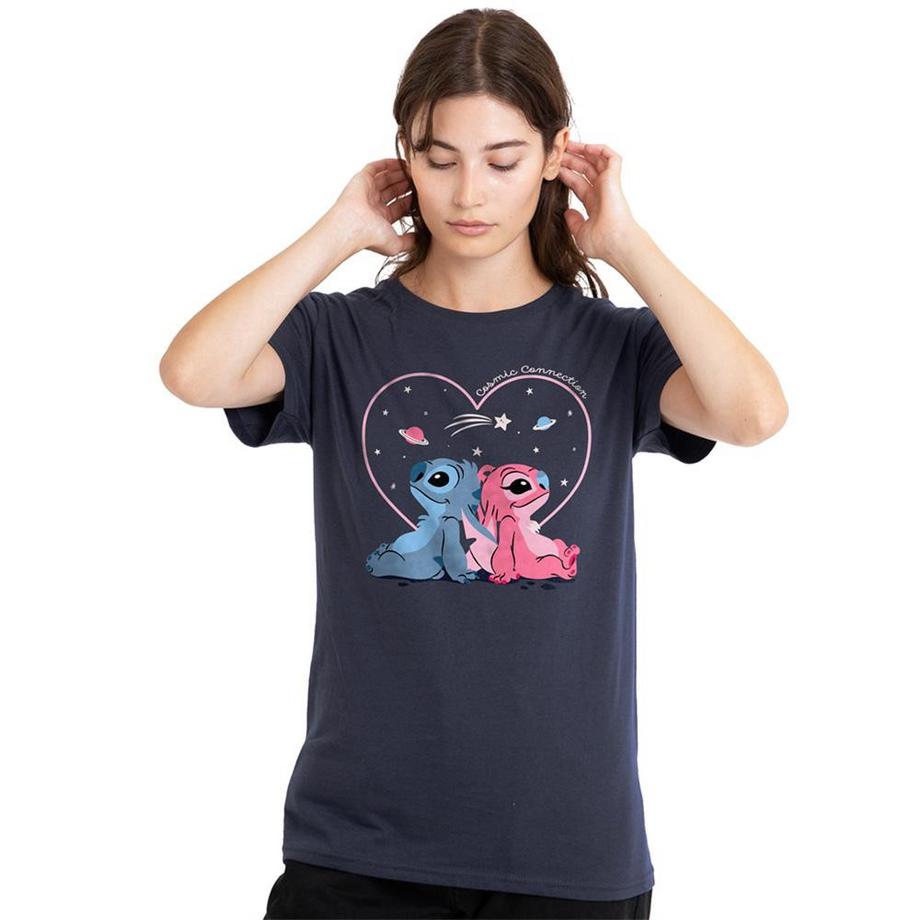 Lilo & Stitch  T-ShirtMotif Stitch Et Angel Cosmic Connection 