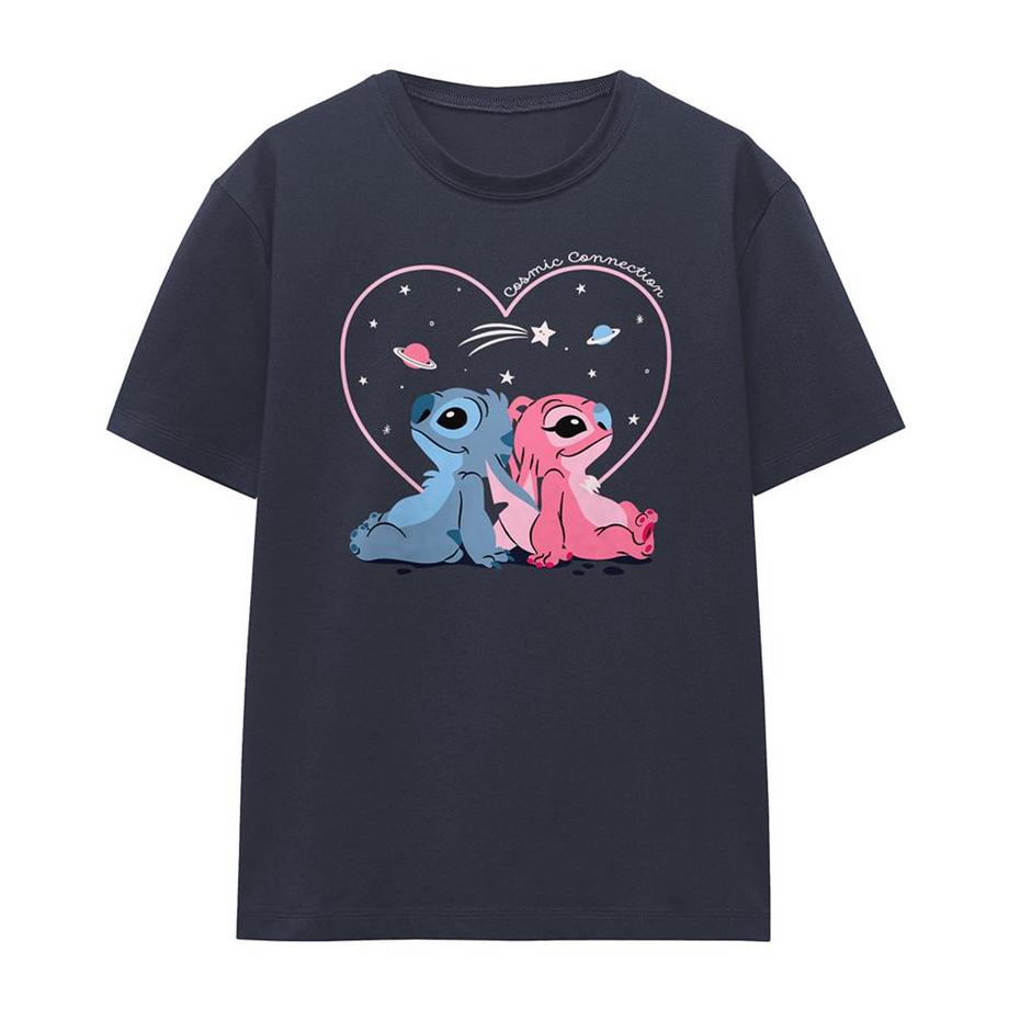 T-ShirtMotif Stitch Et Angel Cosmic Connection