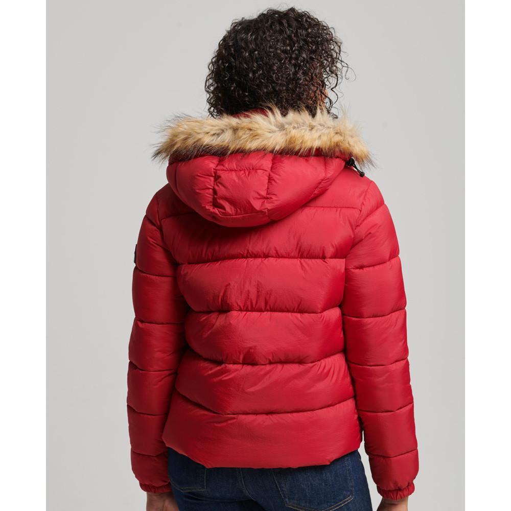 Superdry Kurze Daunenjacke mit Kapuze  