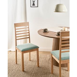 Beliani Set di 2 sedie da pranzo en Legno di caucciù Cottage ORTLEY  