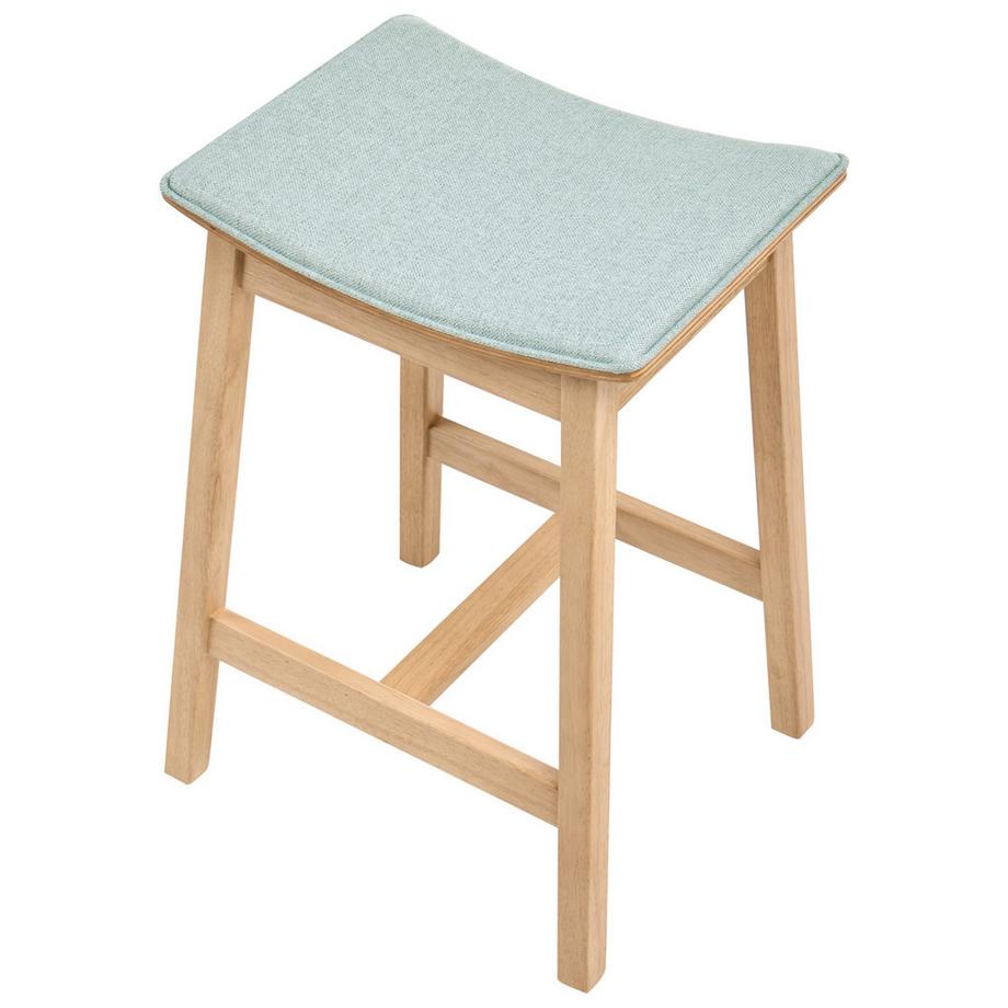 Beliani Lot de 2 tabourets de bar en Bois d'hévéa Minimaliste DIXON  