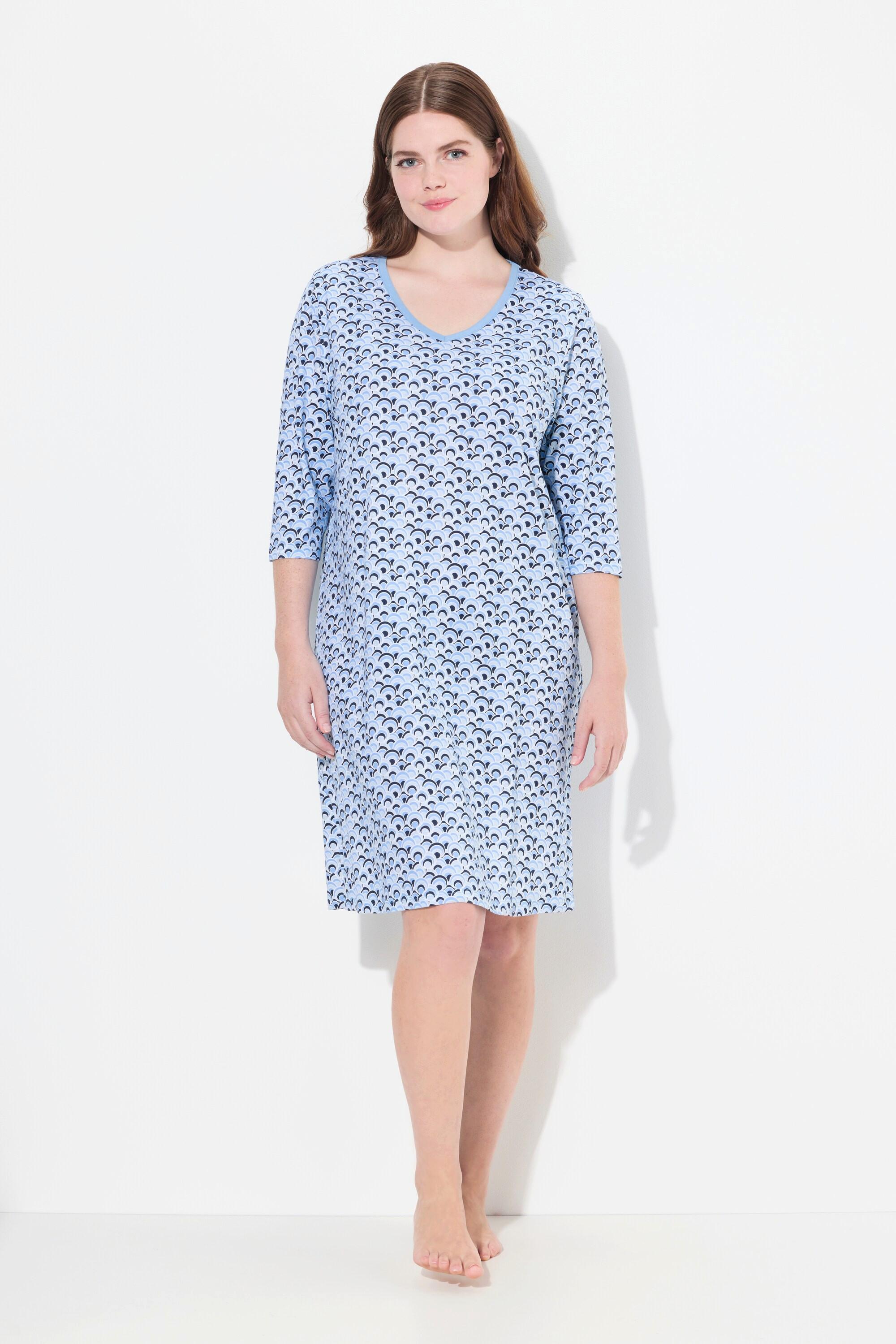 Ulla Popken Chemise de nuit Lot de 2 Col V Manches Longues  