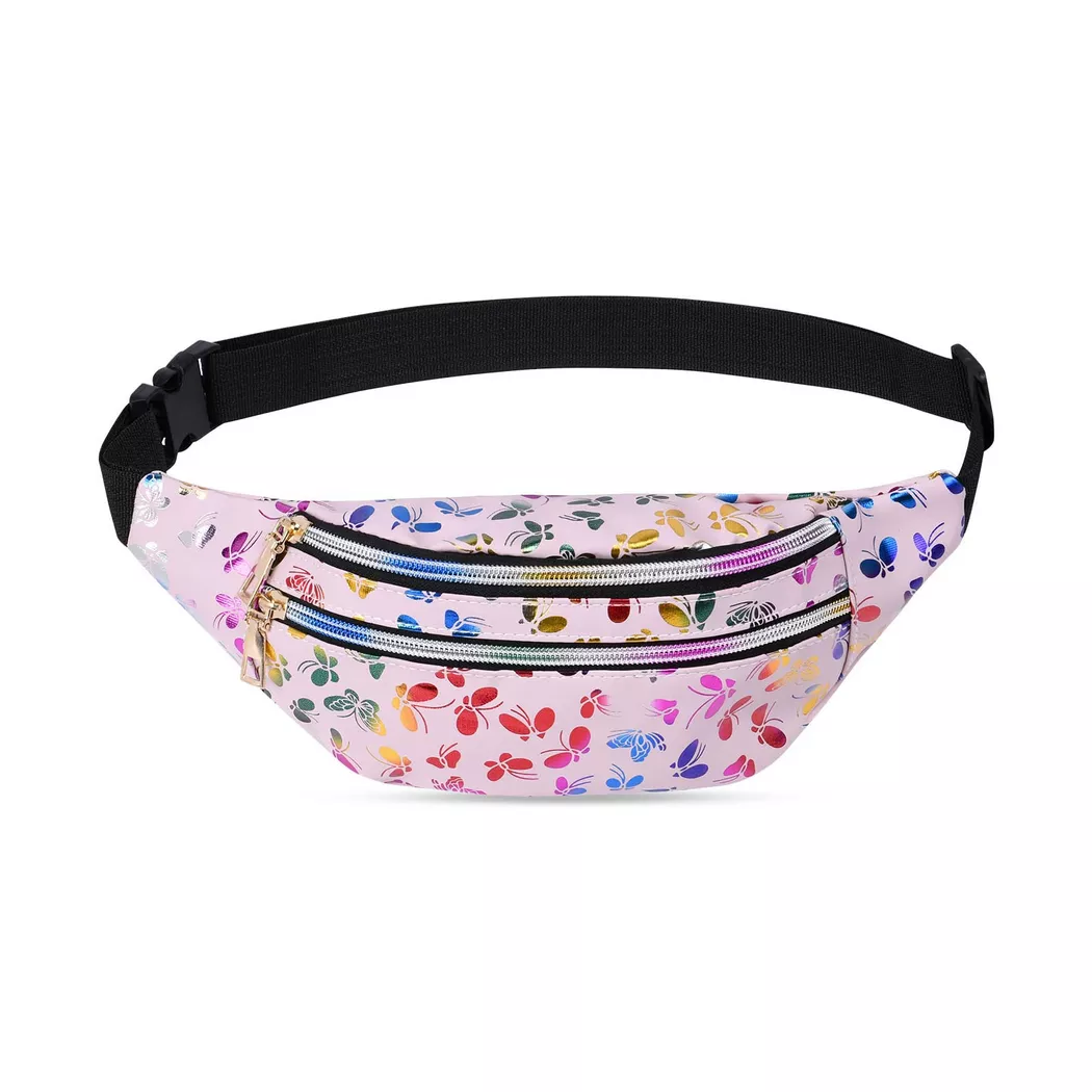 Only-bags.store - Gürteltasche, Fanny Pack Fashion Wasserdicht, Fanny Pack Gürteltaschenfächer mit 3 Fächern, verstellbare Gürtel-Hüfttasche für Sportreisen, Wandern, per uomo, Fucsia, Größe