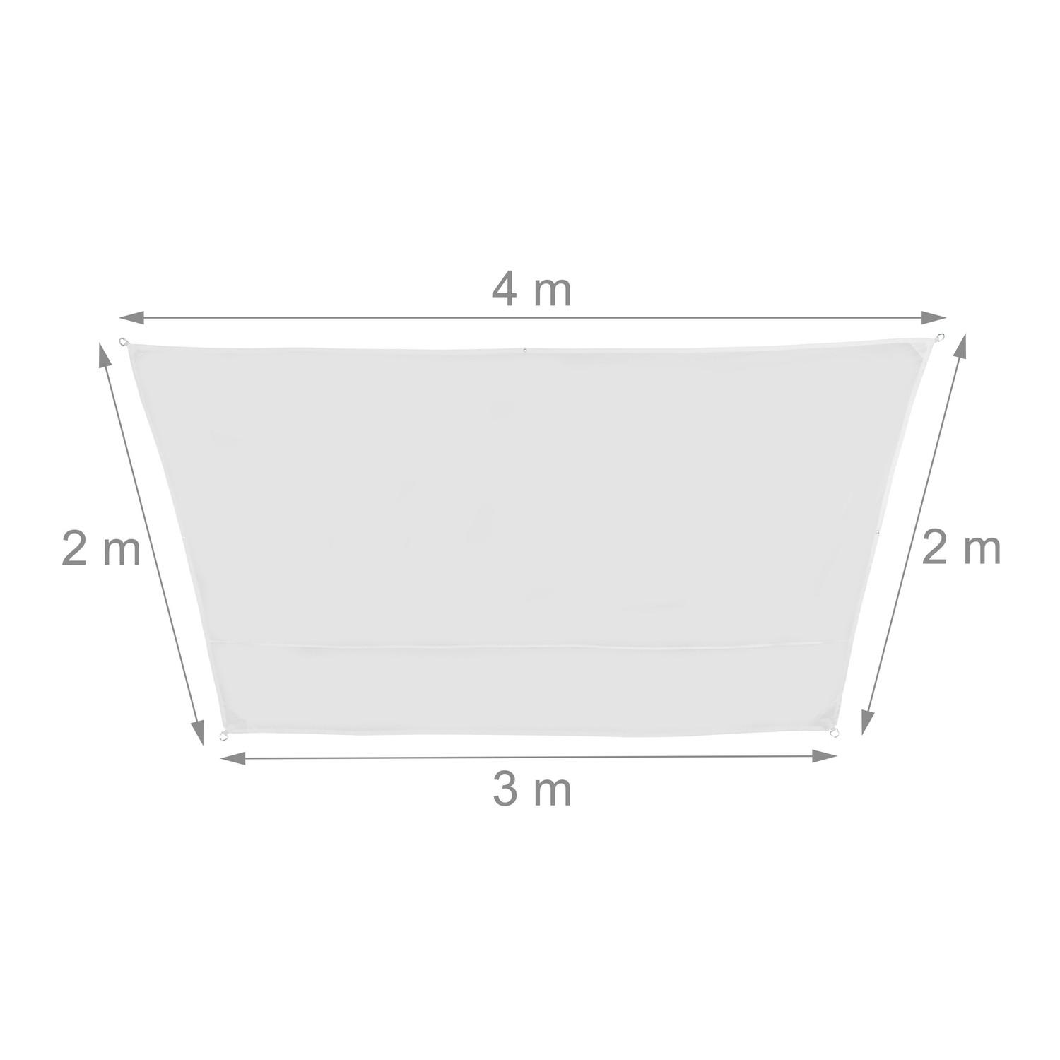 B2X Voile d'ombrage trapézoïdal blanc  