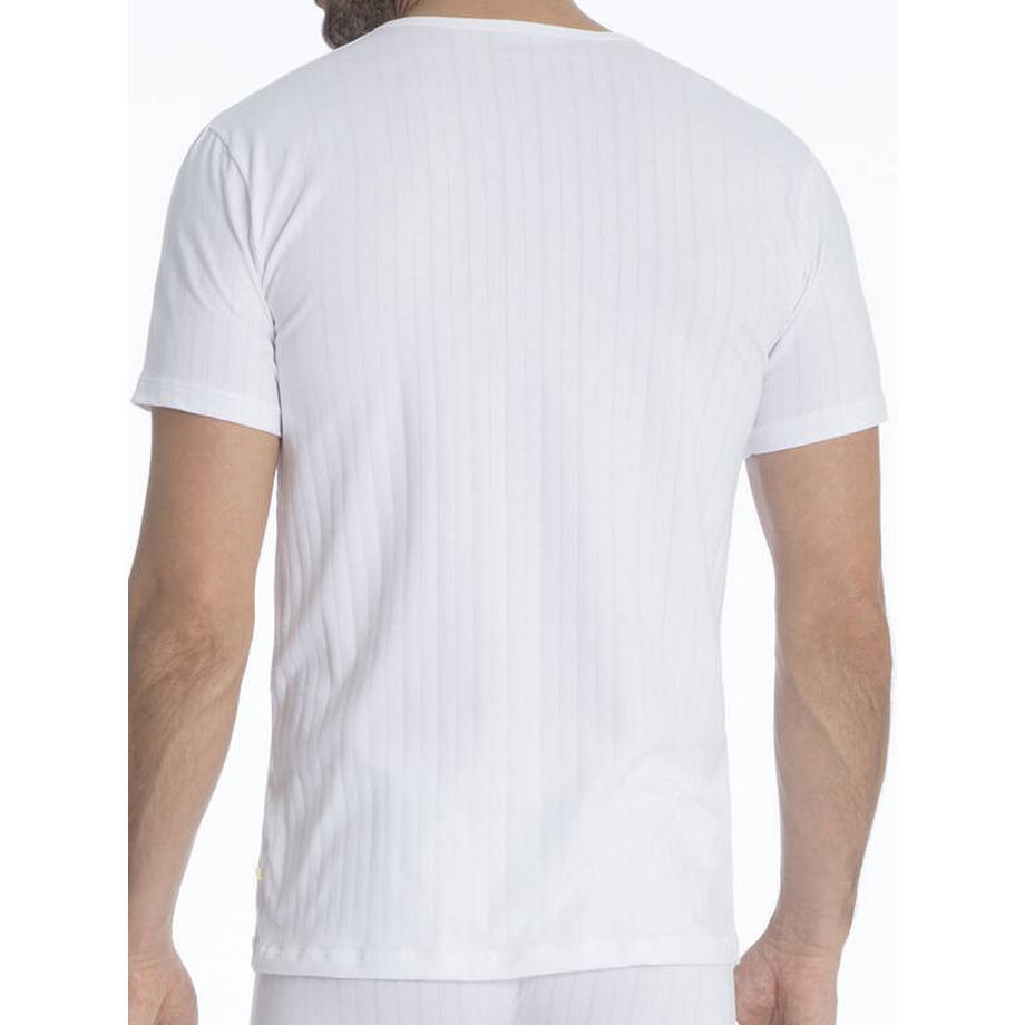 CALIDA Pure & Style Geripptes Kurzarm T-Shirt  
