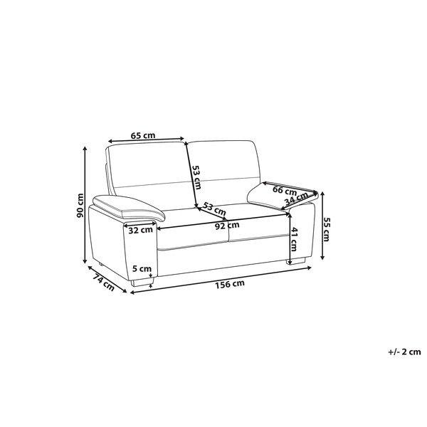 Beliani 2 Sitzer Sofa aus Kunstleder Retro VOGAR  