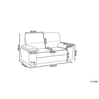 Beliani 2 Sitzer Sofa aus Kunstleder Retro VOGAR  