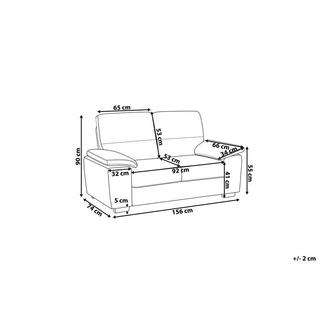 Beliani 2 Sitzer Sofa aus Kunstleder Retro VOGAR  