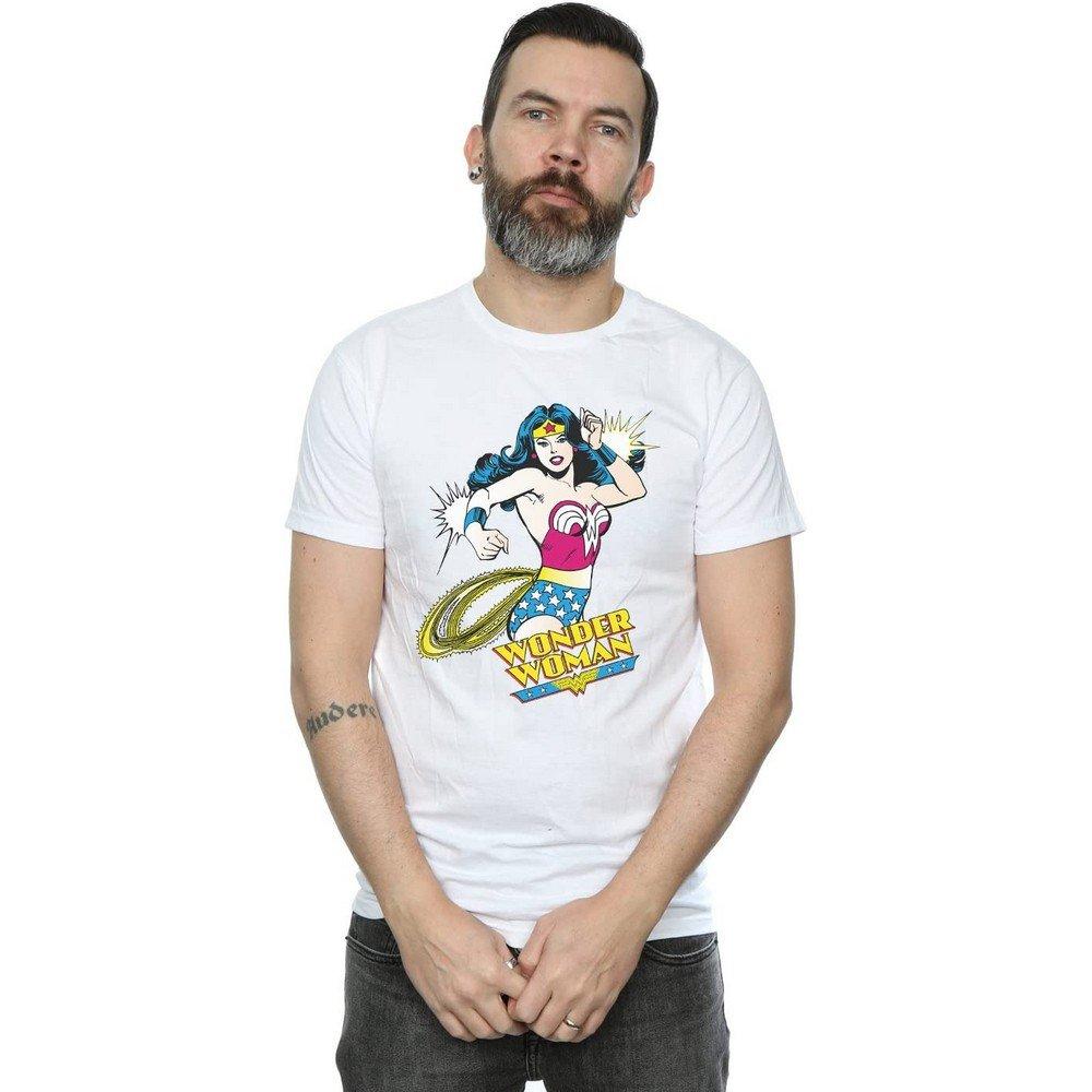 Wonder Woman Wonder Woman Lasso Logo Print Kurzarm T-Shirt  