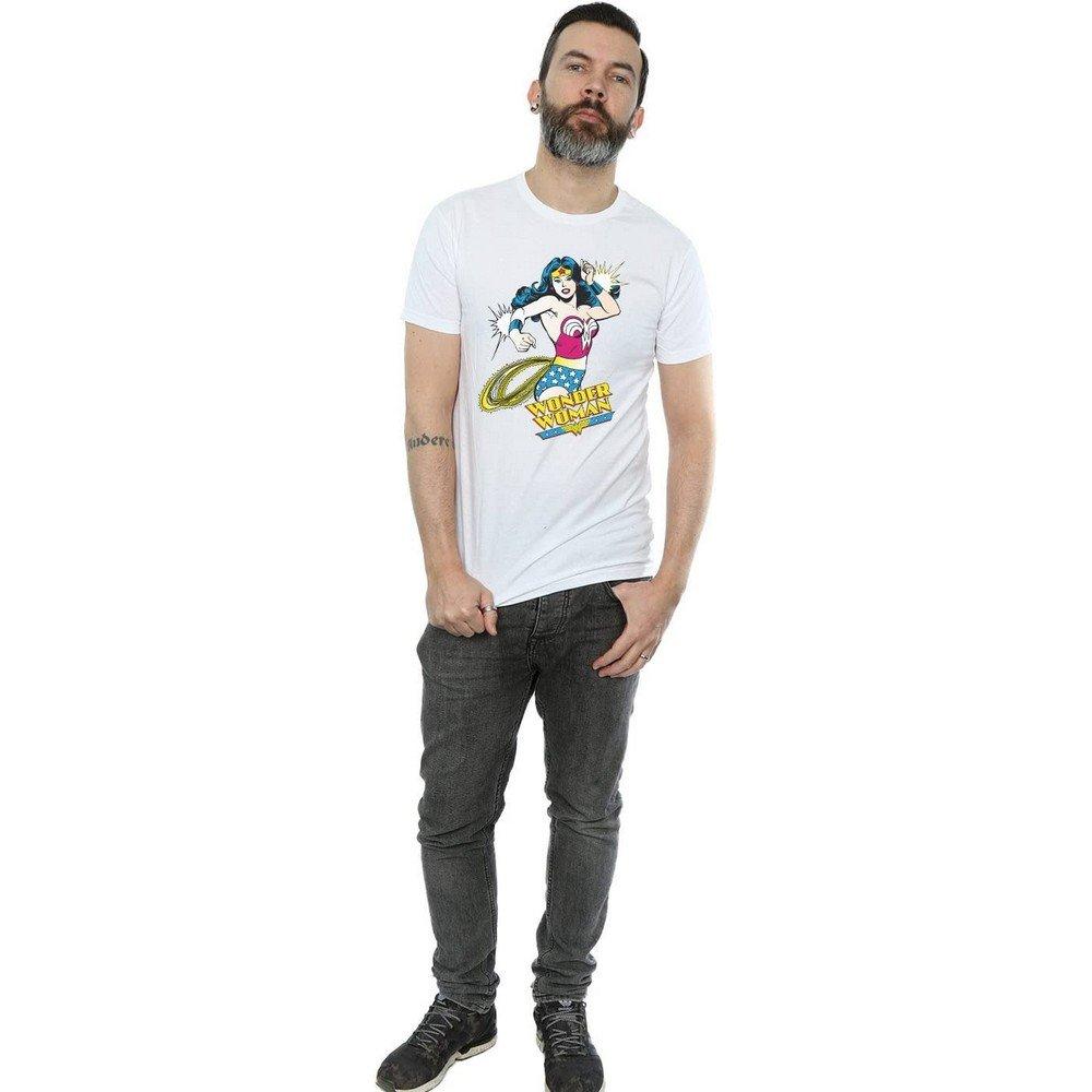 Wonder Woman Wonder Woman Lasso Logo Print Kurzarm T-Shirt  