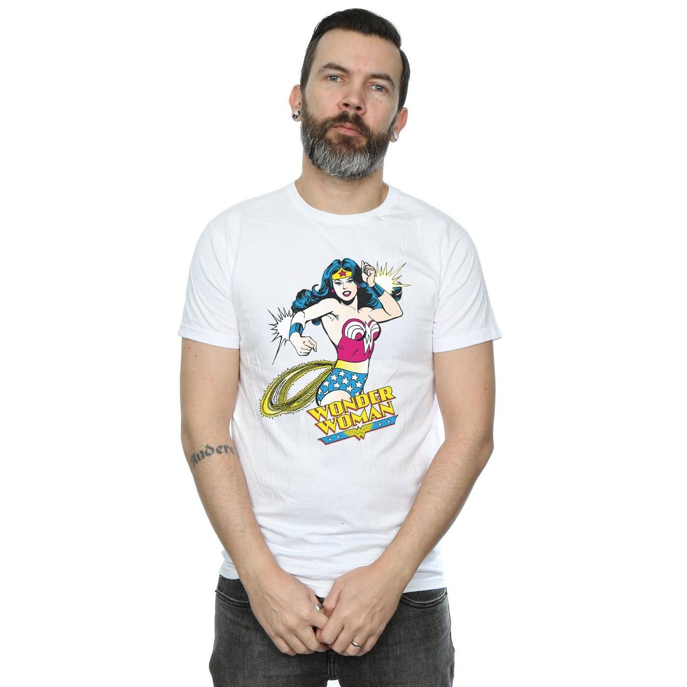 Wonder Woman Wonder Woman Lasso Logo Print Kurzarm T-Shirt  