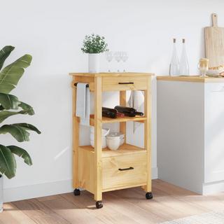 VidaXL Chariot de cuisine bois de pin  