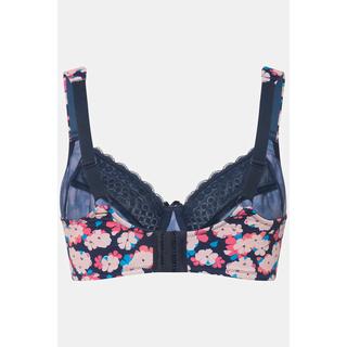 Ulla Popken  Reggiseno con ferretto, pizzo, design floreale, fascia e coppa C-D 