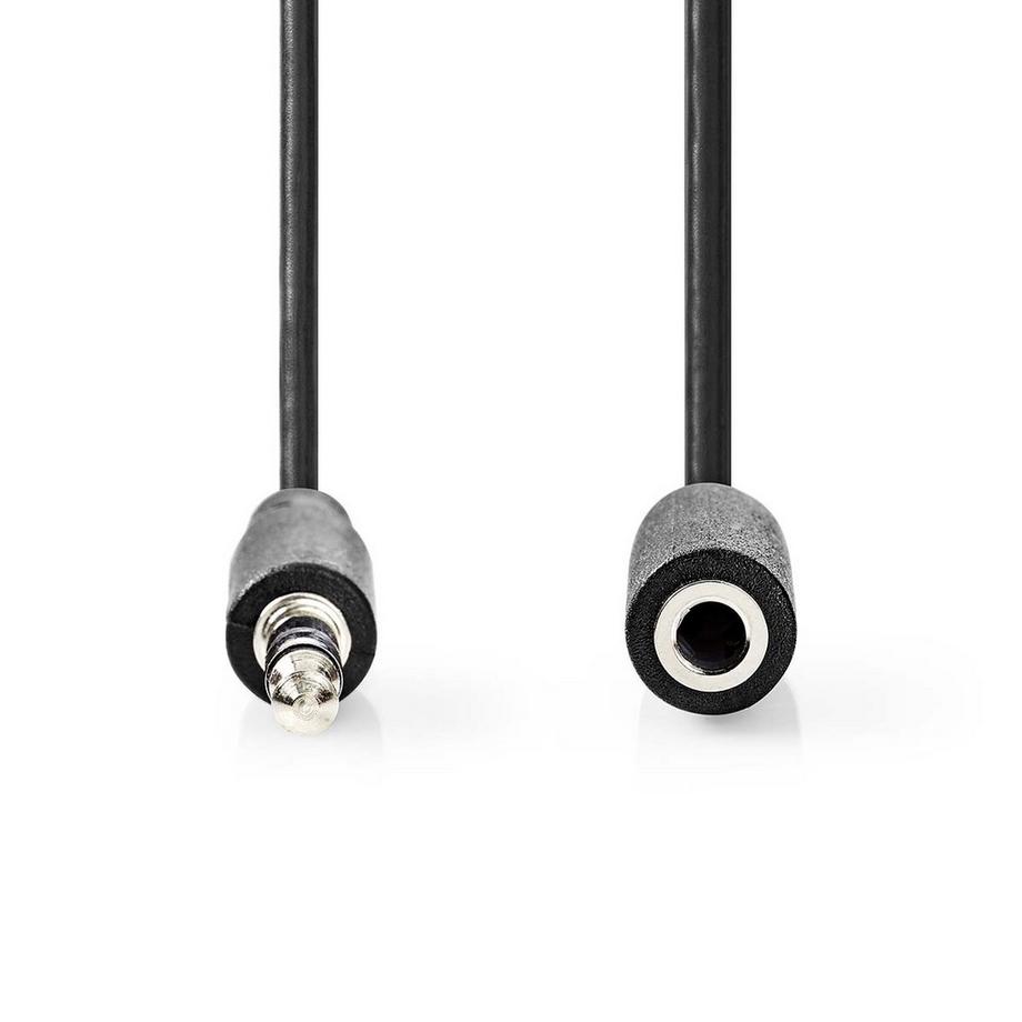 Nedis  Câble audio stéréo | 3,5 mm Hane | 3,5 mm Hona | Nickelplaterad | 2,00 m | Rond | Svart | Label 