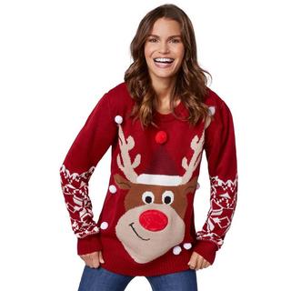 Tectake Weihnachtspullover Rudi Rentier  