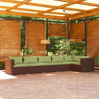 VidaXL set salotto da giardino Polirattan  