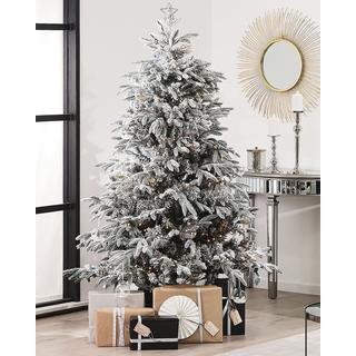 Beliani Albero natalizio innevato en PVC Scandinavo BASSIE  