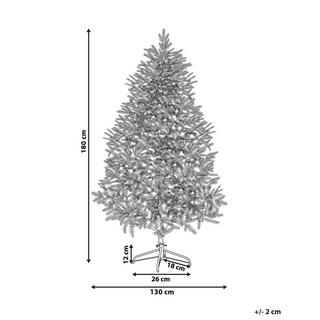 Beliani Albero natalizio innevato en PVC Scandinavo BASSIE  