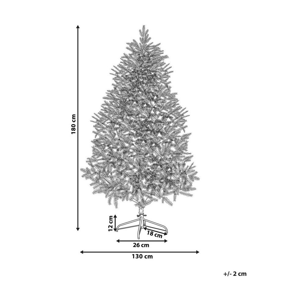 Beliani Künstlicher Weihnachtsbaum mit Schnee aus PVC Skandinavisch BASSIE  