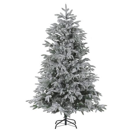 Beliani Albero natalizio innevato en PVC Scandinavo BASSIE  