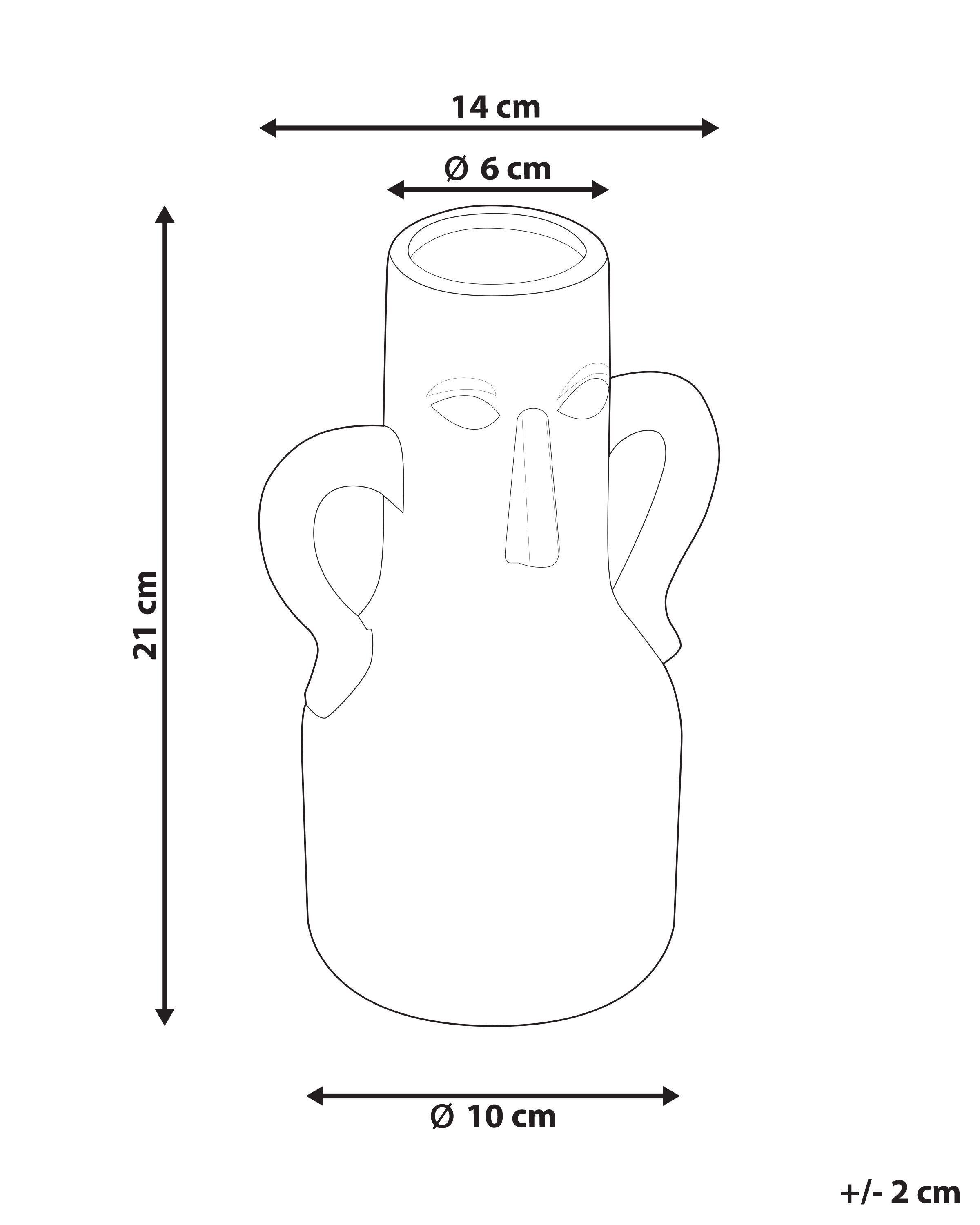 Beliani Blumenvase aus Porzellan Modern TRIPOLI  