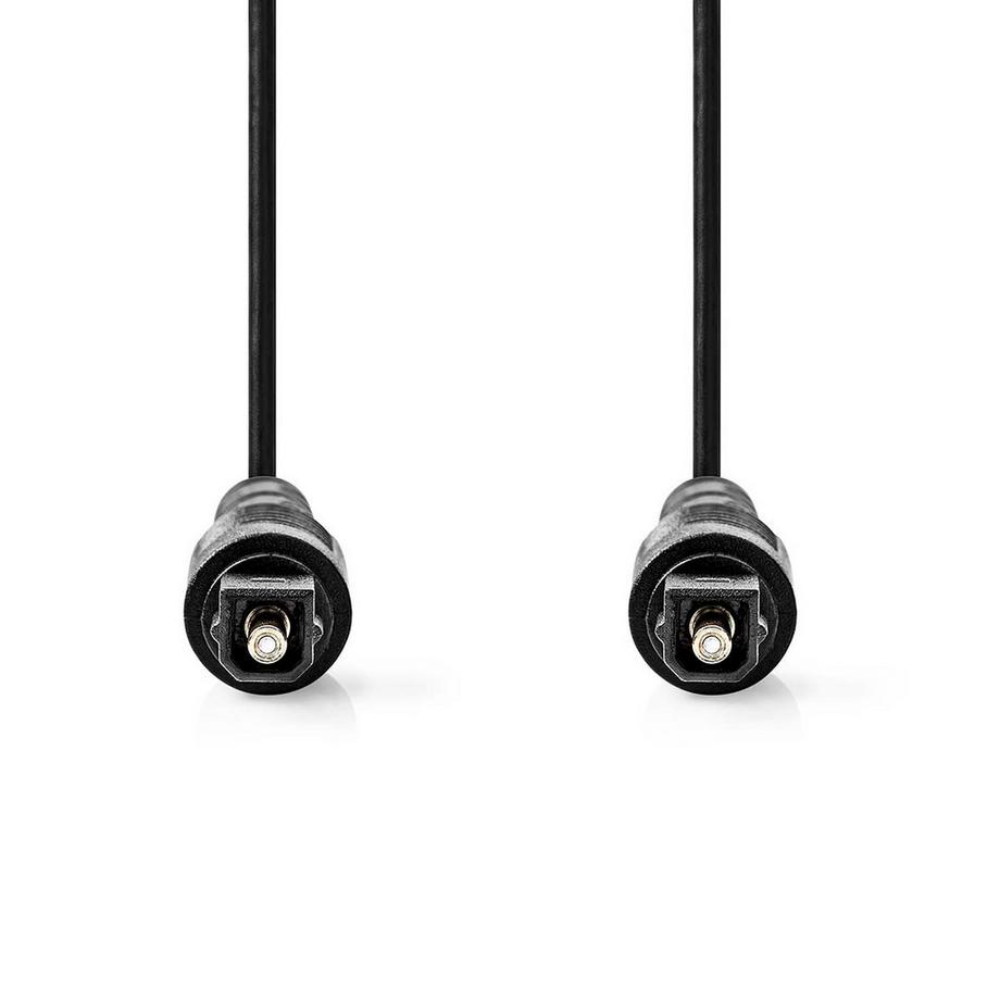 Nedis  Optisches Audiokabel | TosLink Stecker | TosLink Stecker | 5,00 m | Rund | PVC | Schwarz | Etikett 