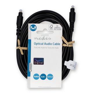 Nedis  Câble audio optique | TosLink mâle | TosLink mâle | 5.00 m | Rond | PVC | Noir | Label 