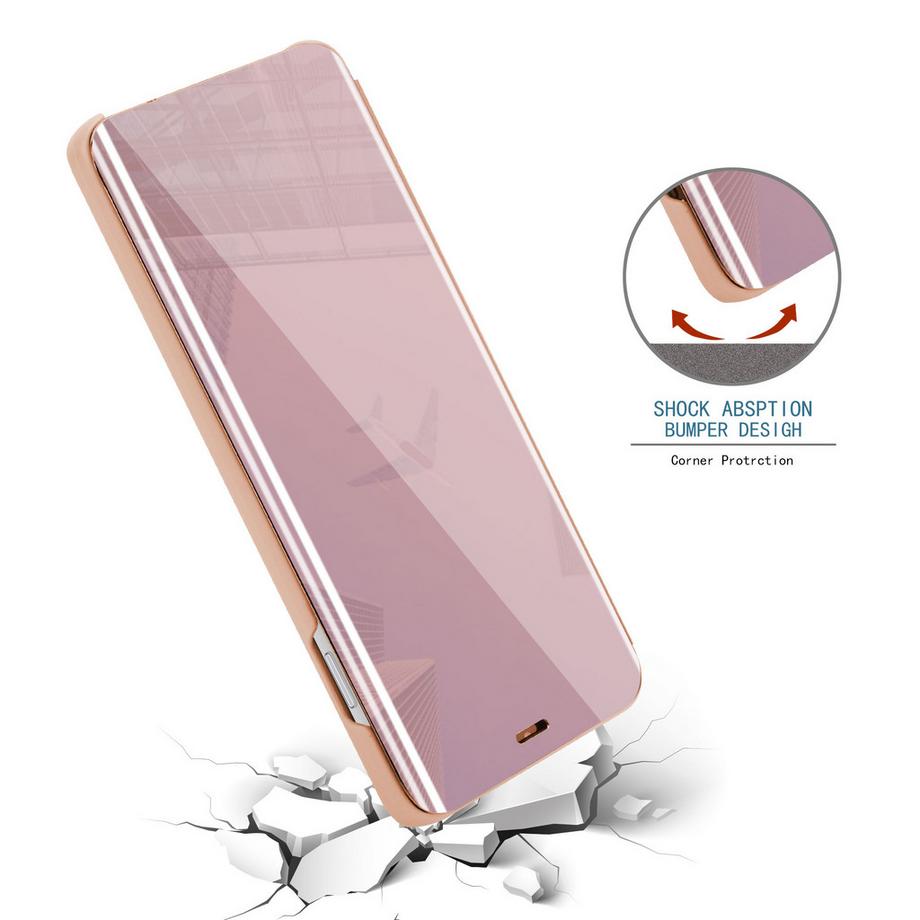 Cadorabo  Hülle für Apple iPhone XS MAX Spiegel Standfunktion 360 Grad Schutz 