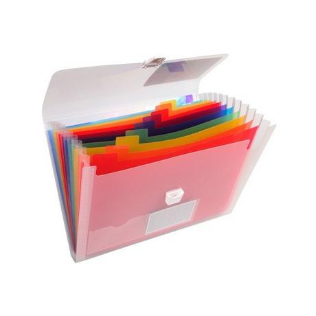 Exacompta EXACOMPTA Fächermappe Crystal A4 X55298E transparent, 13-teilig  