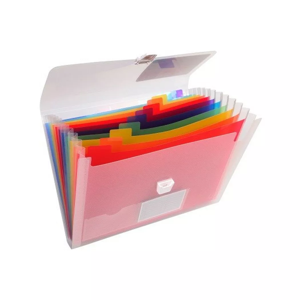 Exacompta Expanding File Polypropylene 330x250mm 13 Pocket Clear -