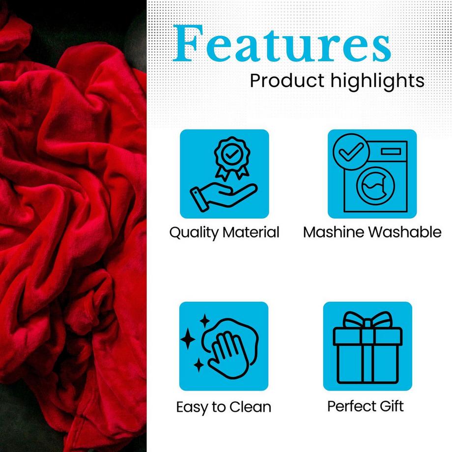 Intirilife Couverture Douce et Moelleuse  