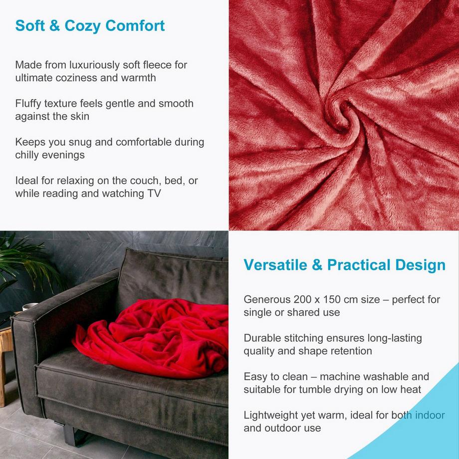 Intirilife Couverture Douce et Moelleuse  