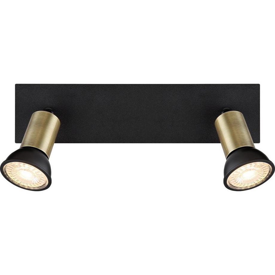 mutoni Faretto Drew metallo nero 2xGU10  