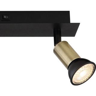 mutoni Faretto Drew metallo nero 2xGU10  