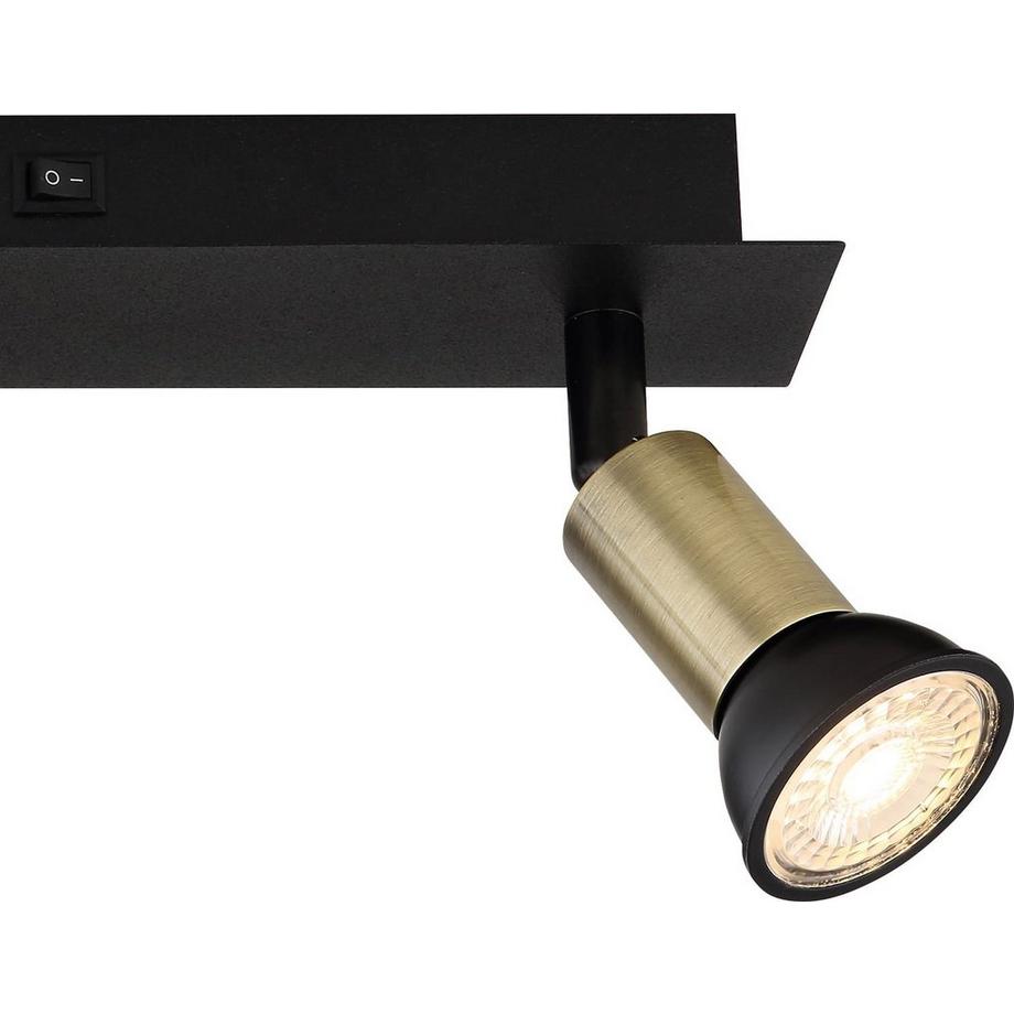 mutoni Faretto Drew metallo nero 2xGU10  