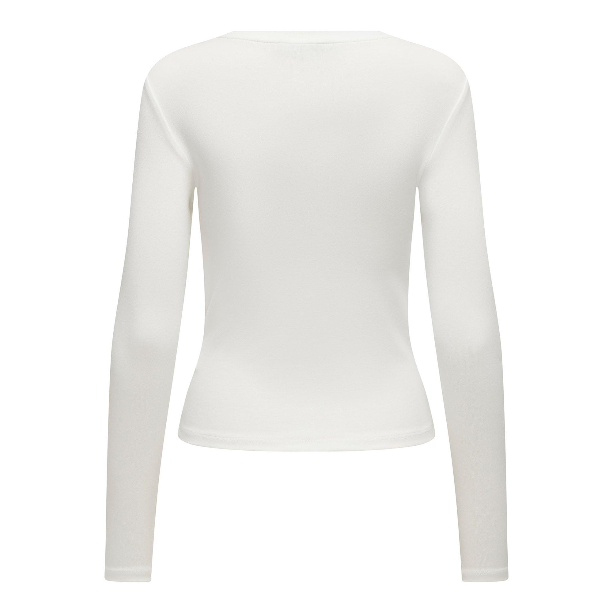 ONLY Riley O-Neck Slim Fit Top Maniche Lunghe  