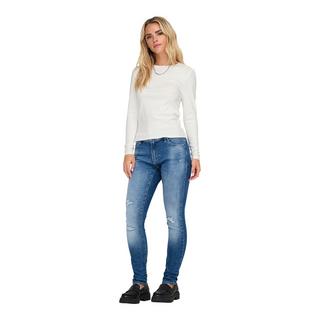 ONLY Riley O-Neck Slim Fit Top Maniche Lunghe  
