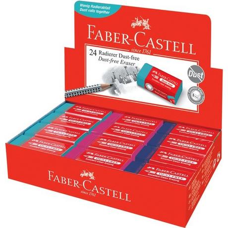 Faber-Castell FABER-CASTELL Radierer Trend Dust-Free 187221 3 Farben  