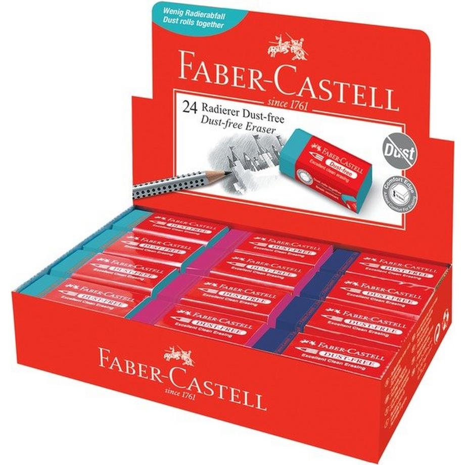 Faber-Castell FABER-CASTELL Radierer Trend Dust-Free 187221 3 Farben  