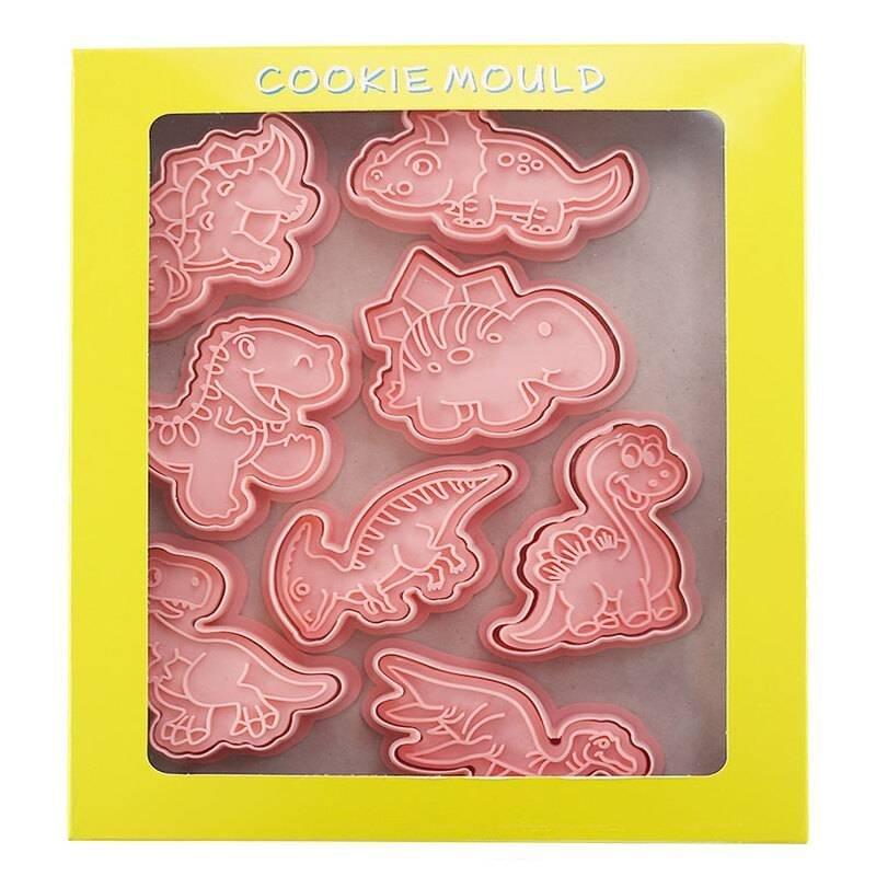 Northio  Kleine Kuchenformen aus Kunststoff - Dinosaurier - 8 Stk 