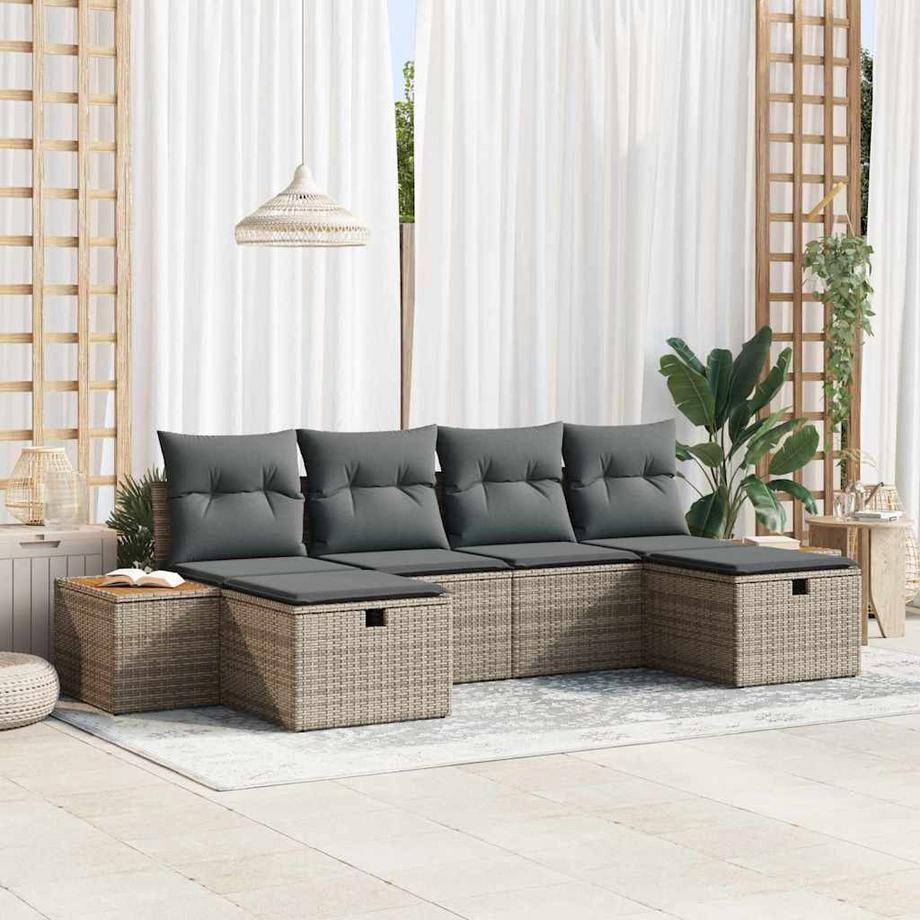 VidaXL Ensemble de canapé de jardin poly rattan  
