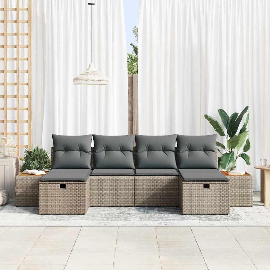 VidaXL Ensemble de canapé de jardin poly rattan  
