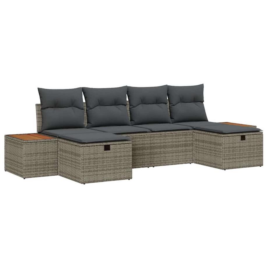 Ensemble de canapé de jardin poly rattan