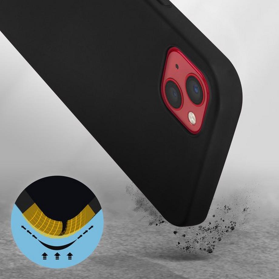 Avizar  Soft Touch Hülle iPhone 13 Mini Schwarz 