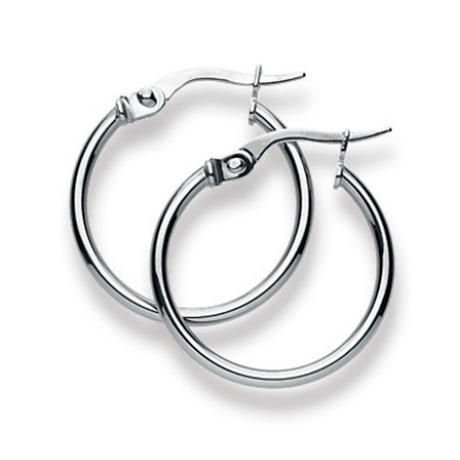 MUAU Schmuck  Creolen Weissgold 750, 39mm 