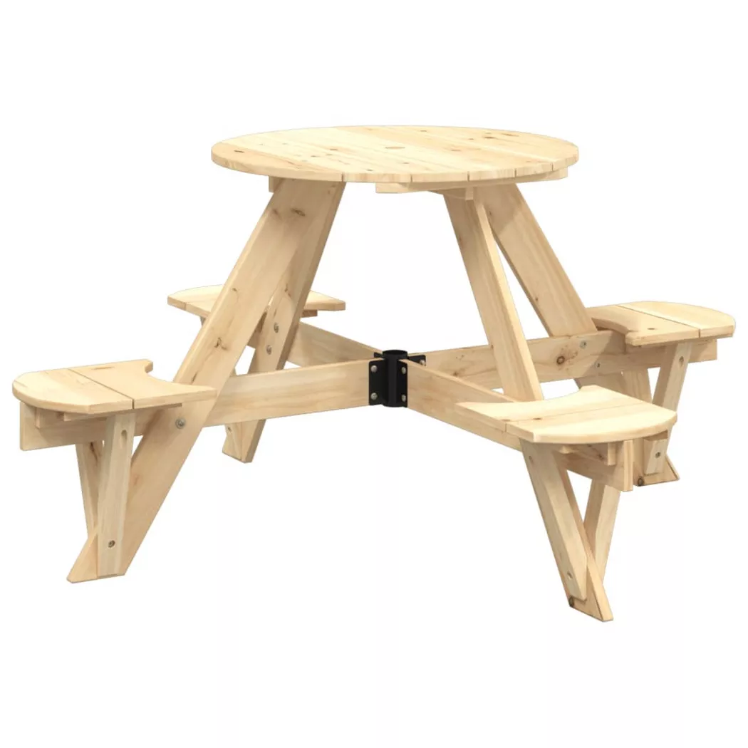 VidaXL - Picknicktisch holz, One Size, Braun
