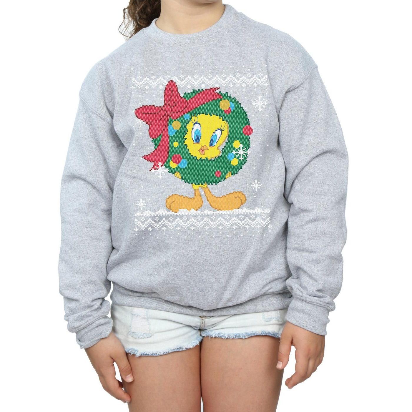 LOONEY TUNES  Tweety Pie Christmas Fair Isle Sweatshirt 