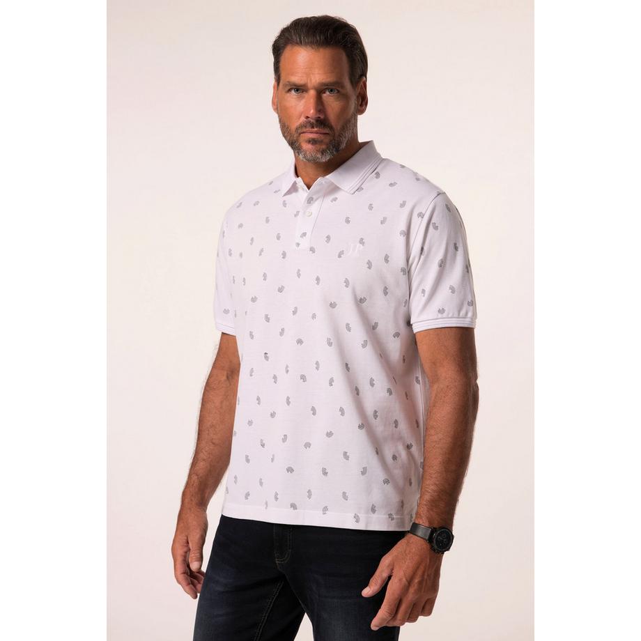 JP1880 Piqué Halbarm Poloshirt Alloverdruck  