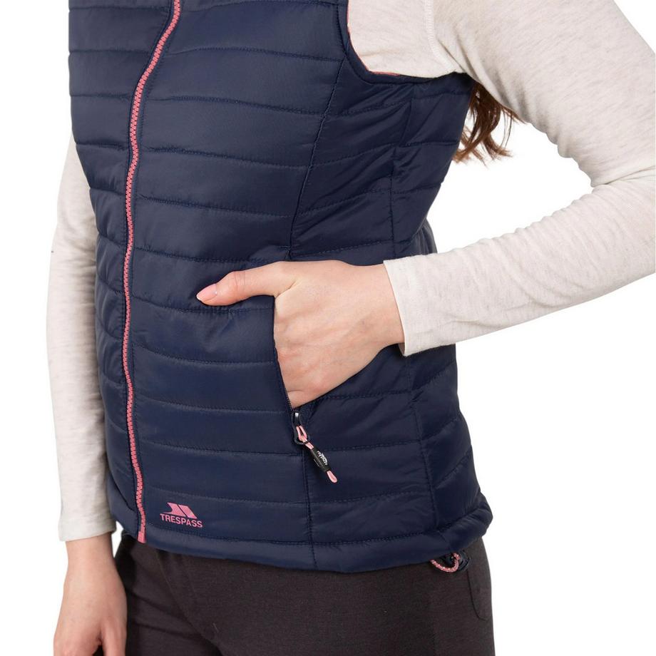 Trespass Gilet trapuntato Aretha con cappuccio  